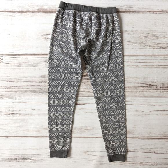 American Eagle Gray and White Patterned Sleep Leggings sz Small - Picture 2 of 5